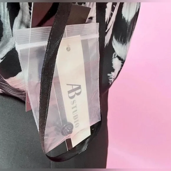 AB Studio Black & White Floral Dress - Picture 3 of 8